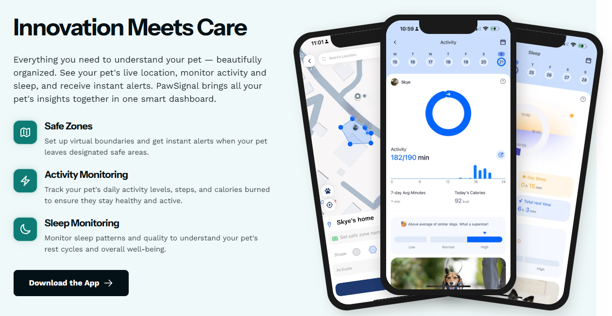PawSignal Smart GPS & Health Tracker for Pets
